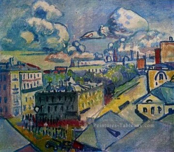 Wassily Kandinsky œuvres - Étude de la Place Zubovskaya de Moscou Wassily Kandinsky